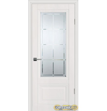 Дверь PSC-37 / Цвет Зефир / Сатинат, худ. гравировка / Двери PROFILO PORTE
