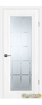 Дверь PSC-35 / Цвет Белый / Сатинат, гравированное / Двери PROFILO PORTE