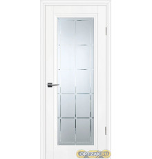 Дверь PSC-35 / Цвет Белый / Сатинат, гравированное / Двери PROFILO PORTE