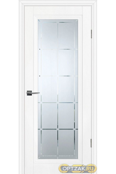 Дверь PSC-35 / Цвет Белый / Сатинат, гравированное / Двери PROFILO PORTE