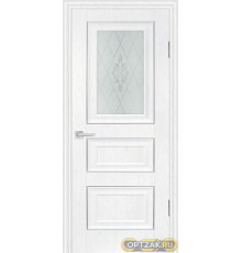 Дверь PSB-29 / Цвет Пломбир / Сатинат, пескоструйная обработка / Двери PROFILO PORTE