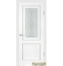 Дверь PSB-27 / Цвет Пломбир / Сатинат, пескоструйная обработка / Двери PROFILO PORTE