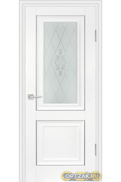Дверь PSB-27 / Цвет Пломбир / Сатинат, пескоструйная обработка / Двери PROFILO PORTE