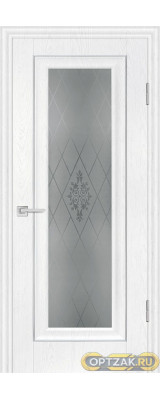 Дверь PSB-25 / Цвет Пломбир / Сатинат, пескоструйная обработка / Двери PROFILO PORTE