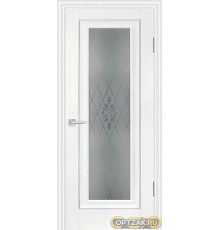 Дверь PSB-25 / Цвет Пломбир / Сатинат, пескоструйная обработка / Двери PROFILO PORTE