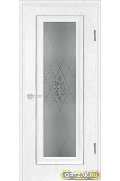 Дверь PSB-25 / Цвет Пломбир / Сатинат, пескоструйная обработка / Двери PROFILO PORTE
