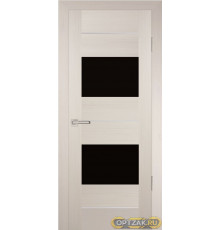 Дверь PS-21 / Цвет Перламутровый дуб / черный лакобель / Двери PROFILO PORTE
