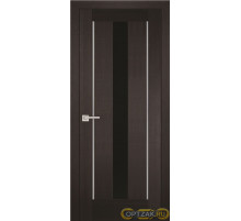 Дверь PS-02 / Цвет Венге Мелинга / черный лакобель / Двери PROFILO PORTE