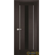 Дверь PS-02 / Цвет Венге Мелинга / черный лакобель / Двери PROFILO PORTE