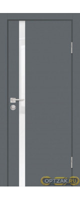 Дверь P-8 / Цвет Графит / белоснежный лакобель / Двери PROFILO PORTE