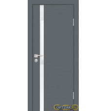 Дверь P-8 / Цвет Графит / белоснежный лакобель / Двери PROFILO PORTE