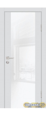 Дверь P-7 / Цвет Агат / белоснежный лакобель / Двери PROFILO PORTE