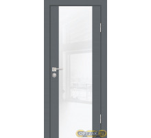 Дверь P-7 / Цвет Графит / белоснежный лакобель / Двери PROFILO PORTE