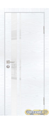 Дверь P-16 / Цвет Дуб скай белый / белоснежный лакобель / Двери PROFILO PORTE