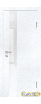 Дверь P-10 / Цвет Дуб скай белый / белоснежный лакобель / Двери PROFILO PORTE