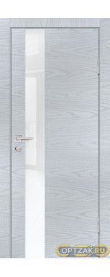 Дверь P-10 / Цвет Дуб скай серый / белоснежный лакобель / Двери PROFILO PORTE