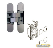 Петля ProfilDoors KRONA KOBLENZ 1019 26 хром матовый с накладками, Италия
