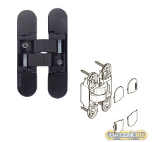 Петля ProfilDoors KRONA KOBLENZ 1019 26 черный матовый с накладками, Италия
