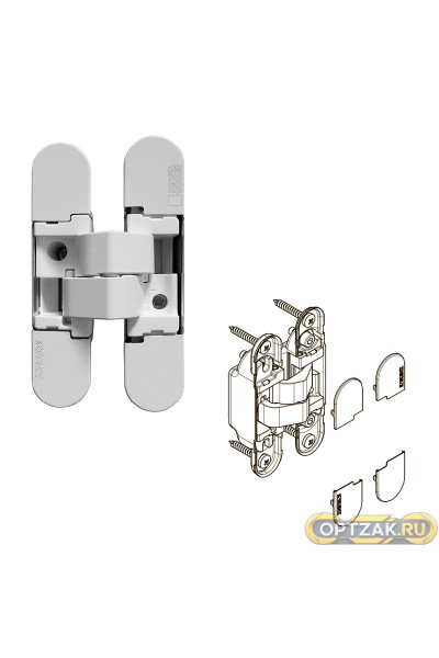 Петля ProfilDoors KRONA KOBLENZ 1019 26 белый матовый с накладками, Италия