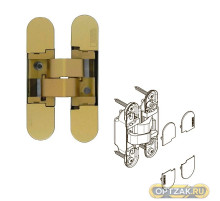 Петля ProfilDoors KRONA KOBLENZ 1019 26 золото матовое с накладками, Италия