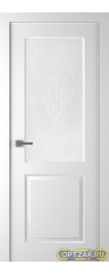 Дверь Alta / Цвет Эмаль белый / Мателюкс белый кристалайз / Двери Belwooddoors