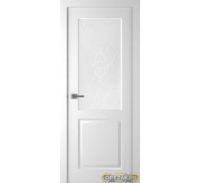 Дверь Alta / Цвет Эмаль белый / Мателюкс белый кристалайз / Двери Belwooddoors