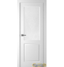 Дверь Alta / Цвет Эмаль белый / Мателюкс белый кристалайз / Двери Belwooddoors
