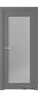 Дверь Кремона 1 / Цвет Эмаль графит / Мателюкс белый каленый / Двери Belwooddoors