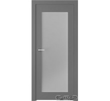 Дверь Кремона 1 / Цвет Эмаль графит / Мателюкс белый каленый / Двери Belwooddoors