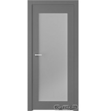 Дверь Кремона 1 / Цвет Эмаль графит / Мателюкс белый каленый / Двери Belwooddoors