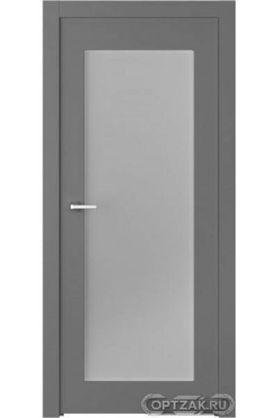 Дверь Кремона 1 / Цвет Эмаль графит / Мателюкс белый каленый / Двери Belwooddoors