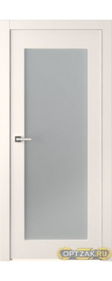 Дверь Кремона 1 / Цвет Эмаль жемчуг / Мателюкс белый каленый / Двери Belwooddoors