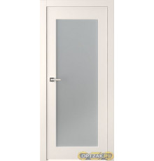 Дверь Кремона 1 / Цвет Эмаль жемчуг / Мателюкс белый каленый / Двери Belwooddoors