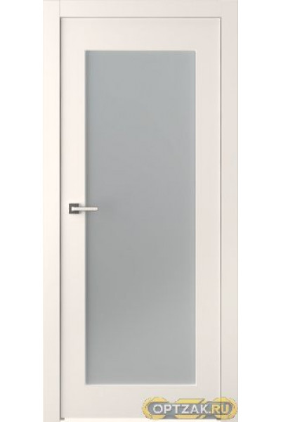 Дверь Кремона 1 / Цвет Эмаль жемчуг / Мателюкс белый каленый / Двери Belwooddoors