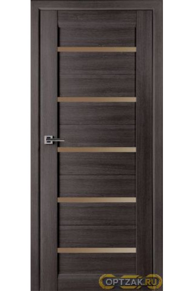 Дверь Модена / Цвет Серый дуб / Мателюкс бронза / Двери Belwooddoors