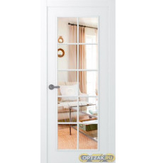 Дверь Ламира 1 / Цвет Эмаль белый / Прозрачное каленое / Двери Belwooddoors