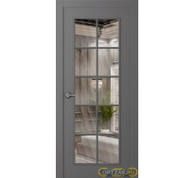 Дверь Ламира 1 / Цвет Эмаль графит / Прозрачное каленое / Двери Belwooddoors