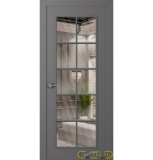 Дверь Ламира 1 / Цвет Эмаль графит / Прозрачное каленое / Двери Belwooddoors