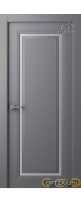Дверь Аурум 1 / Цвет Эмаль графит / Сатин двусторонний каленый / Двери Belwooddoors