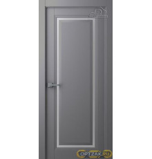 Дверь Аурум 1 / Цвет Эмаль графит / Сатин двусторонний каленый / Двери Belwooddoors