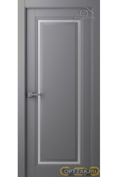 Дверь Аурум 1 / Цвет Эмаль графит / Сатин двусторонний каленый / Двери Belwooddoors