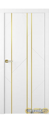 Дверь Флекс 1 Молдинг Золото / Цвет Эмаль белый / Двери Belwooddoors