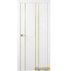 Дверь Флекс 1 Молдинг Золото / Цвет Эмаль белый / Двери Belwooddoors