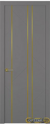 Дверь Флекс 1 Молдинг Золото / Цвет Эмаль графит / Двери Belwooddoors