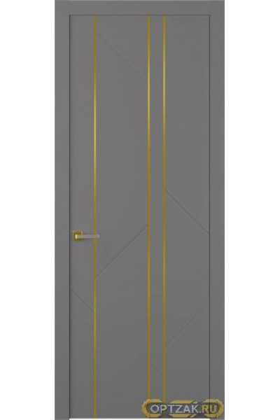 Дверь Флекс 1 Молдинг Золото / Цвет Эмаль графит / Двери Belwooddoors