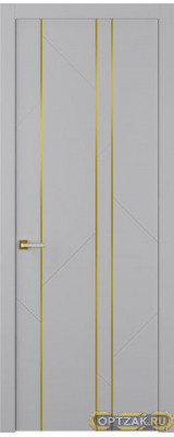 Дверь Флекс 1 Молдинг Золото / Цвет Эмаль светло - серый / Двери Belwooddoors
