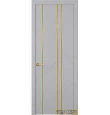 Дверь Флекс 1 Молдинг Золото / Цвет Эмаль светло - серый / Двери Belwooddoors