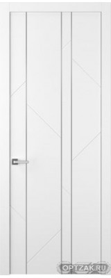 Дверь Флекс 1 Молдинг Хром / Цвет Эмаль белый / Двери Belwooddoors