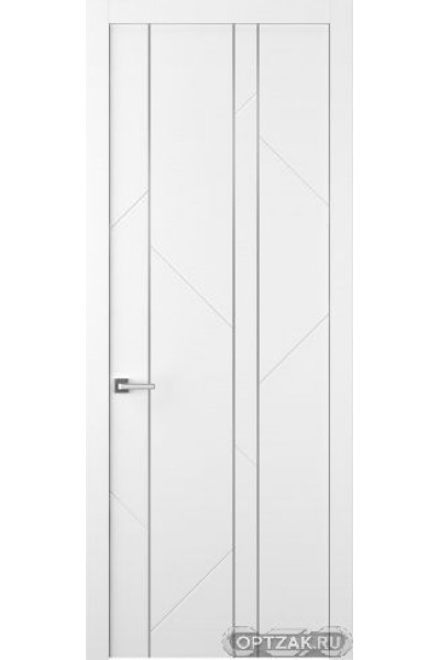 Дверь Флекс 1 Молдинг Хром / Цвет Эмаль белый / Двери Belwooddoors
