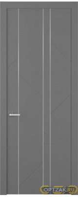 Дверь Флекс 1 Молдинг Хром / Цвет Эмаль графит / Двери Belwooddoors